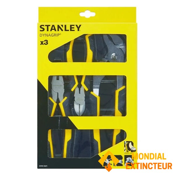 Stanley - Lot de pinces X3 MULTIPRISE - UNIVERSELLE - COUPANTE