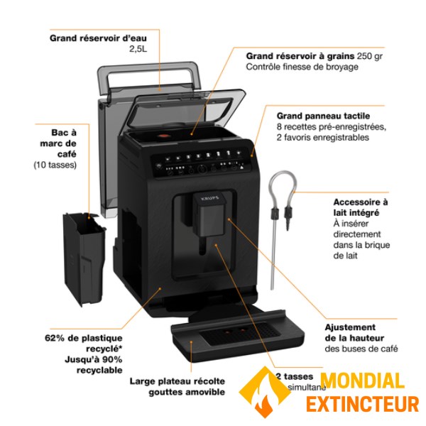 Krups - Machine à café broyeur Evidence eco-design