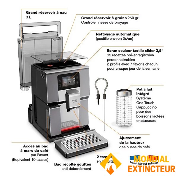 Krups - Machine à café broyeur Intuition Préférence + silver 