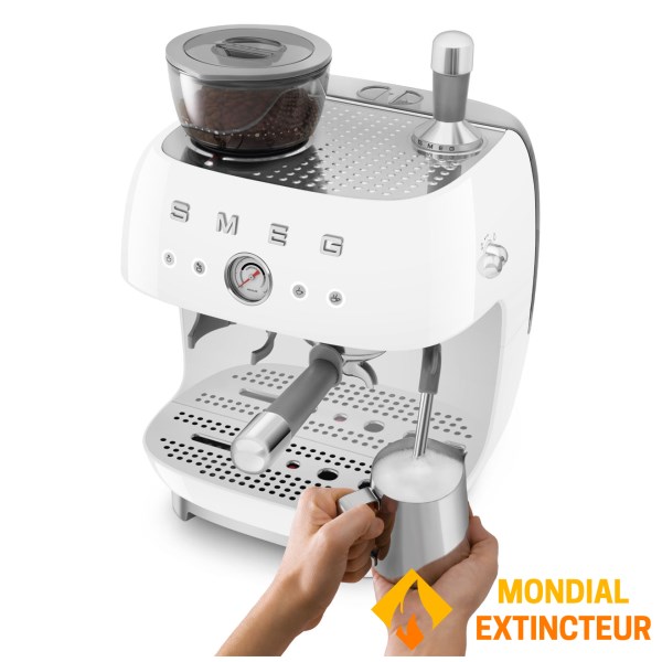 Smeg - Machine à café broyeur Vintage années 50 blanc