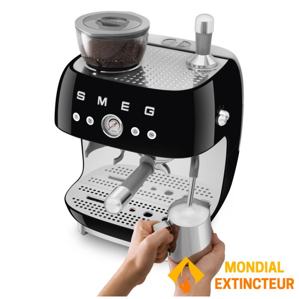 Smeg - Machine à café broyeur Vintage années 50 noir mat