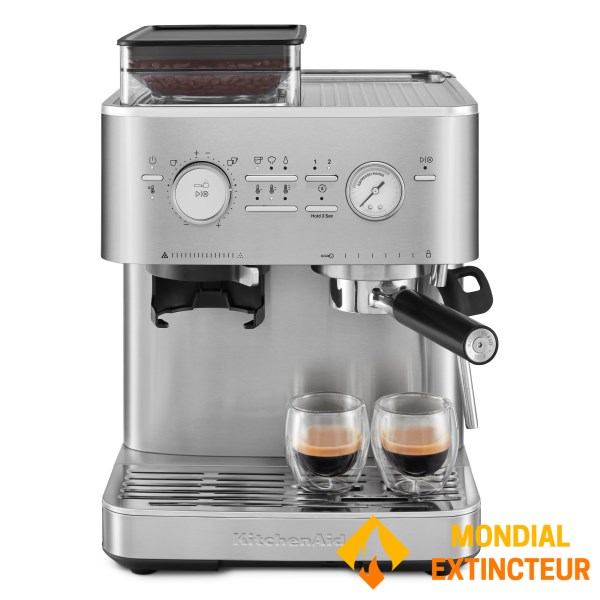 KitchenAid - Machine à café Expresso semi-automatique acier