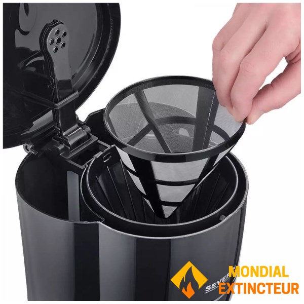 Severin - Machine à café filtre 10 tasses noire