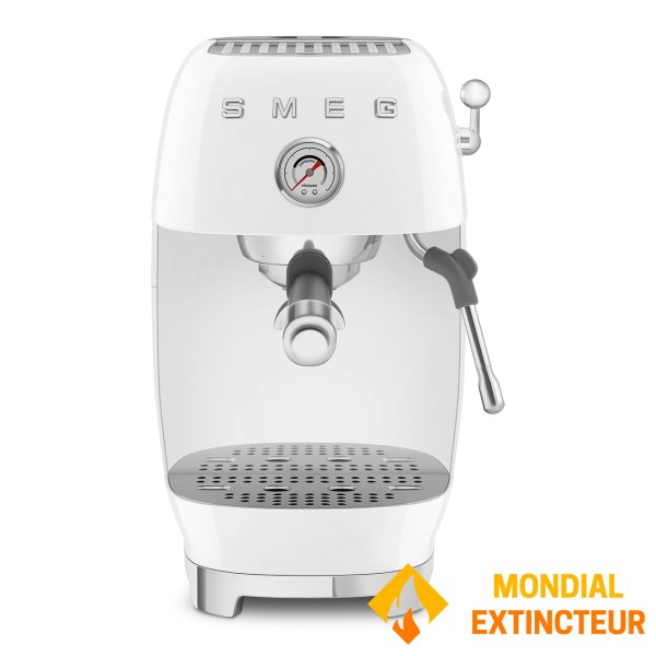 Smeg - Machine à café manuelle Esthétique années 50 blanc