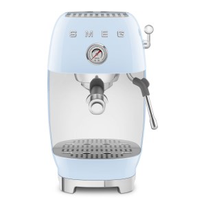 Smeg - Machine à café manuelle Esthétique années 50 bleu azur