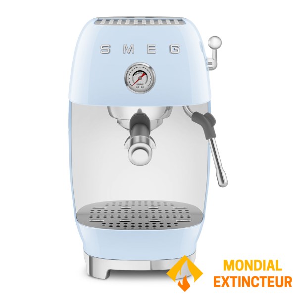 Smeg - Machine à café manuelle Esthétique années 50 bleu azur