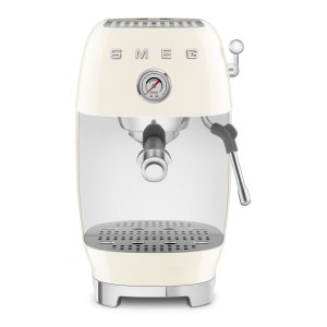 Smeg - Machine à café manuelle Esthétique années 50 crème