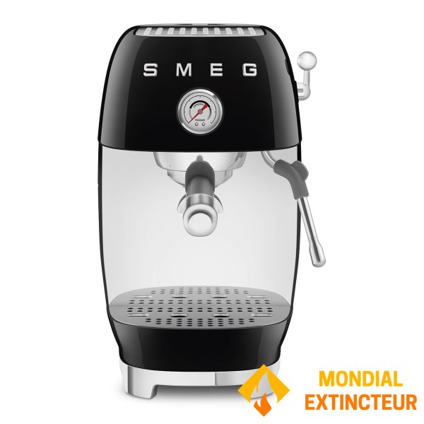 Smeg - Machine à café manuelle Esthétique années 50 noir