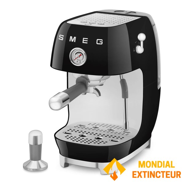 Smeg - Machine à café manuelle Esthétique années 50 noir