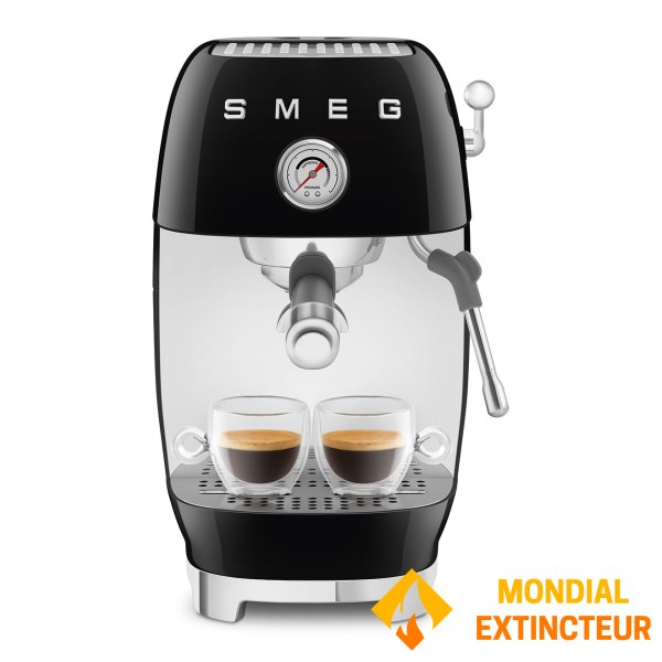 Smeg - Machine à café manuelle Esthétique années 50 noir