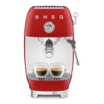 Smeg - Machine à café manuelle Esthétique années 50 rouge