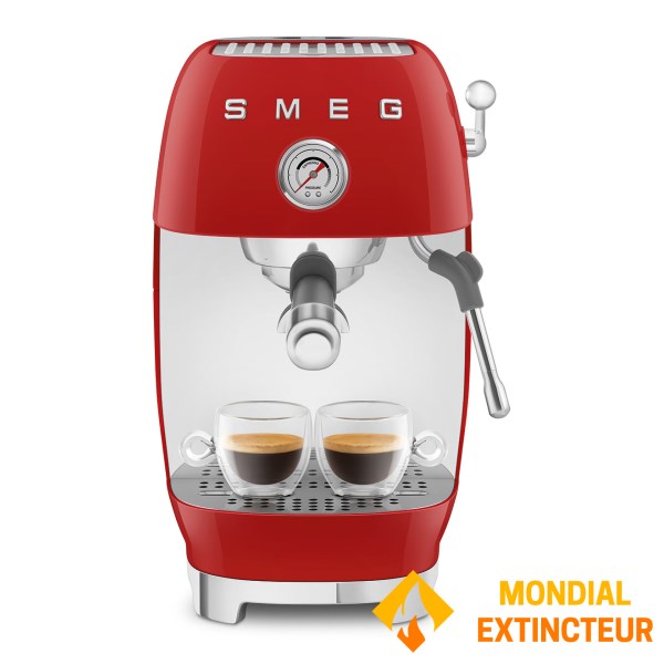 Smeg - Machine à café manuelle Esthétique années 50 rouge