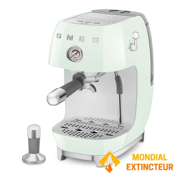 Smeg - Machine à café manuelle Esthétique années 50 vert d'eau