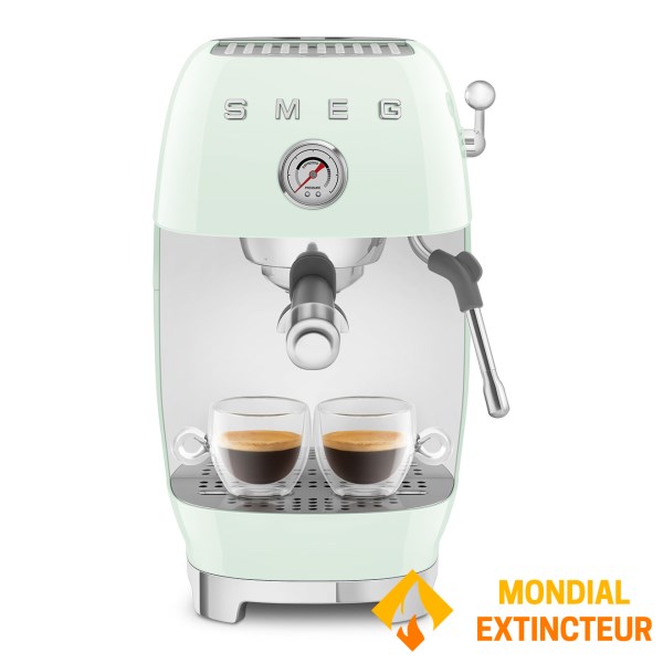 Smeg - Machine à café manuelle Esthétique années 50 vert d'eau