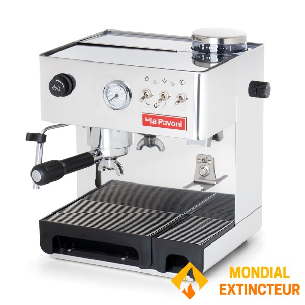 La Pavoni - Machine à expresso Domus Bar avec broyeur – acier inox
