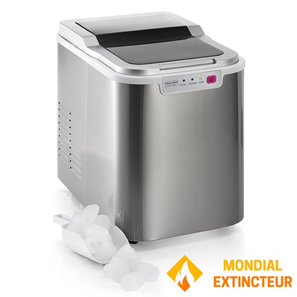 Kitchen Chef - Machine à glaçons Ultra-compacte silver