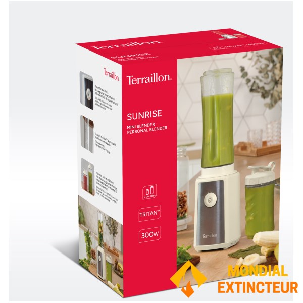 Terraillon - Mini-blender SUNRISE - 2 Gourdes 600 & 300 ml