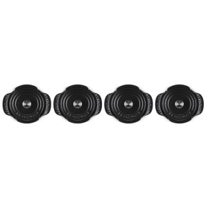 Le Creuset - Mini-cocottes 11cm  X4 Collection Gourmand noir mat