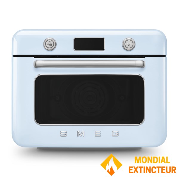 Smeg - Mini four vapeur Pose libre bleu azur