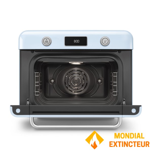 Smeg - Mini four vapeur Pose libre bleu azur