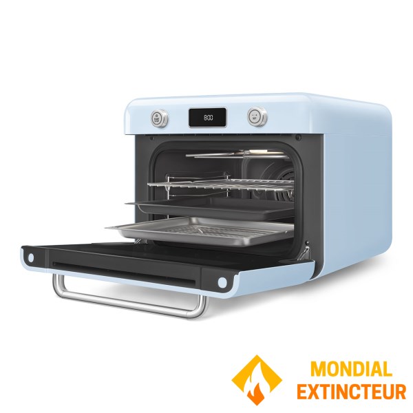 Smeg - Mini four vapeur Pose libre bleu azur