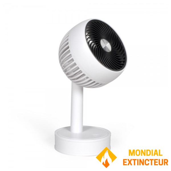 Livoo - Mini ventilateur De bureau rechargeable blanc