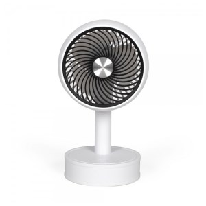 Livoo - Mini ventilateur De bureau rechargeable blanc