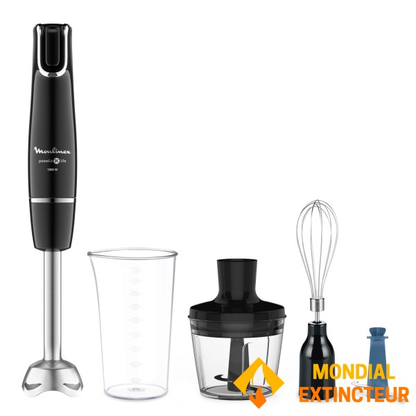 Moulinex - Mixeur plongeant Infinity Force + 4 accessoires noir