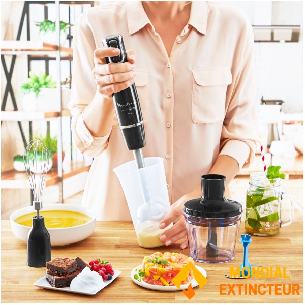 Moulinex - Mixeur plongeant Infinity Force + 4 accessoires noir