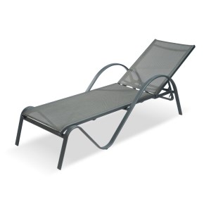 Wilsa - Mobilier Bain de soleil Sunset Gris Anthracite