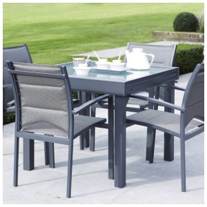 Wilsa - Mobilier de jardin Ensemble Modulo T4/8+F4 Verre