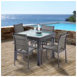 Wilsa - Mobilier de jardin Ensemble Modulo T4/8+F4 Verre