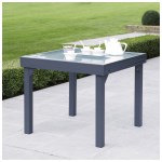 Wilsa - Mobilier de jardin Ensemble Modulo T4/8+F4 Verre