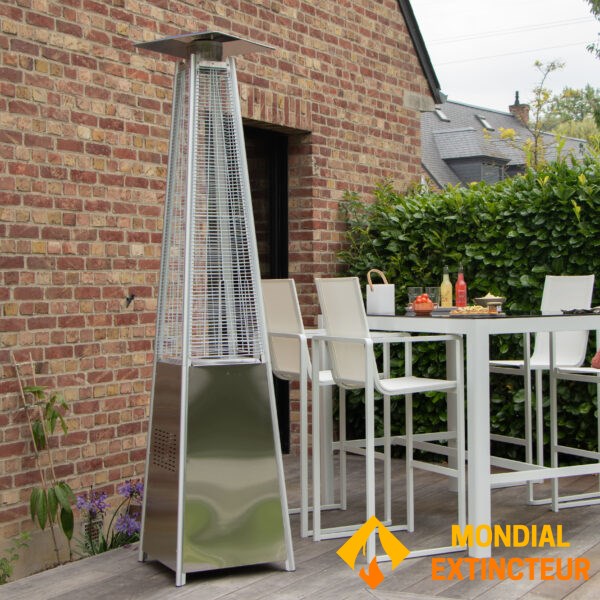 Wilsa - Mobilier Parasol chauffant hexogonal inox