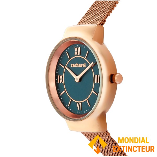 Cacharel - Montre Astrid or rose /vert