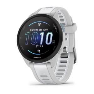 Garmin - Montre connectée Forerunner 165 Music - gris/blanc