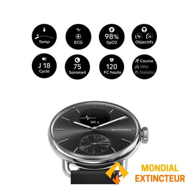 Withings - Montre connectée ScanWatch 2 - 38 mm Noire