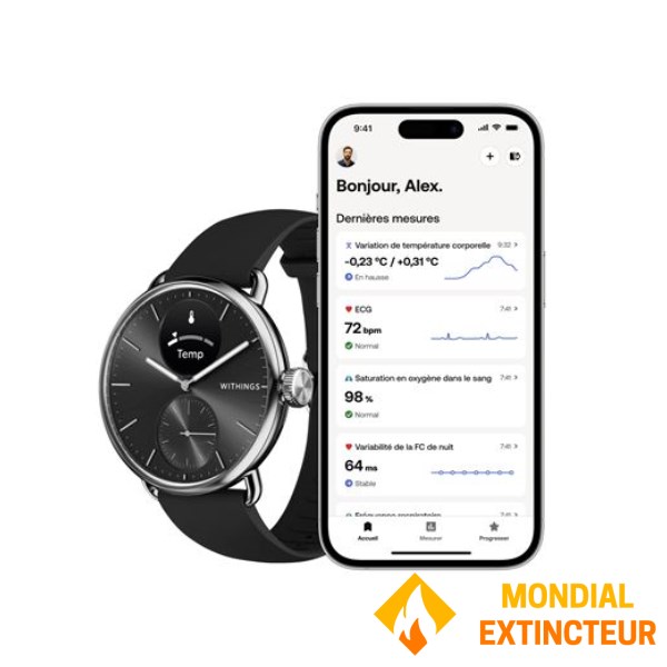 Withings - Montre connectée ScanWatch 2 - 38 mm Noire