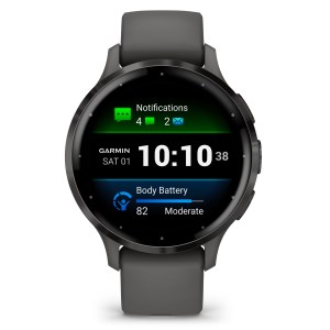 Garmin - Montre connectée Venu 3S - Gray bracelet gris foncé