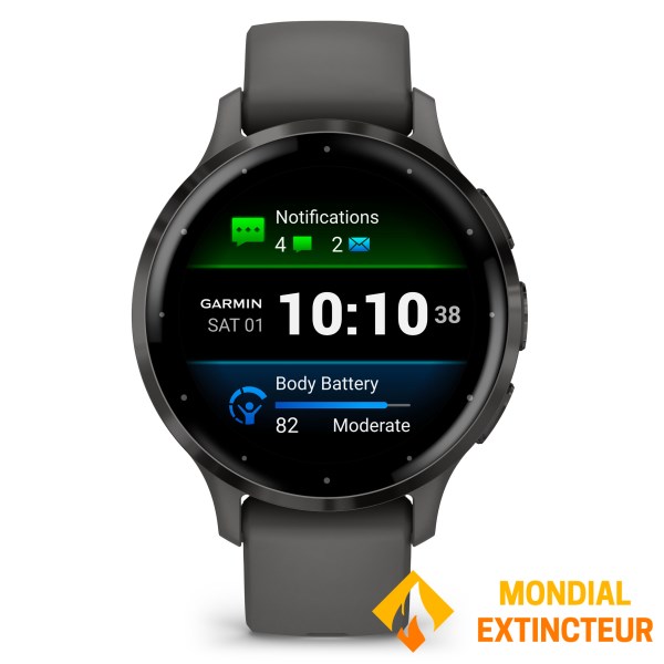 Garmin - Montre connectée Venu 3S - Gray bracelet gris foncé