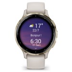 Garmin - Montre connectée Venu 3S - Soft Gold bracelet ivoire