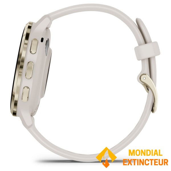 Garmin - Montre connectée Venu 3S - Soft Gold bracelet ivoire