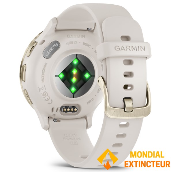 Garmin - Montre connectée Venu 3S - Soft Gold bracelet ivoire