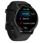 Garmin - Montre connectée Venu 3 45 mm Gray avec bracelet noir