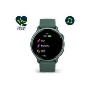 Garmin - Montre connectée  Vivoactive 6 - Metallic Jasper Green