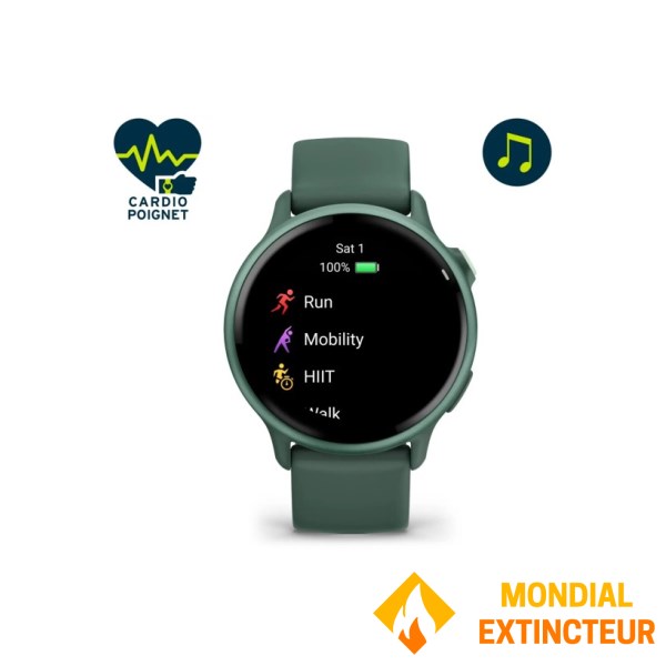 Garmin - Montre connectée  Vivoactive 6 - Metallic Jasper Green