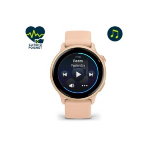 Garmin - Montre connectée Vivoactive 6 - Metallic Pink pêche