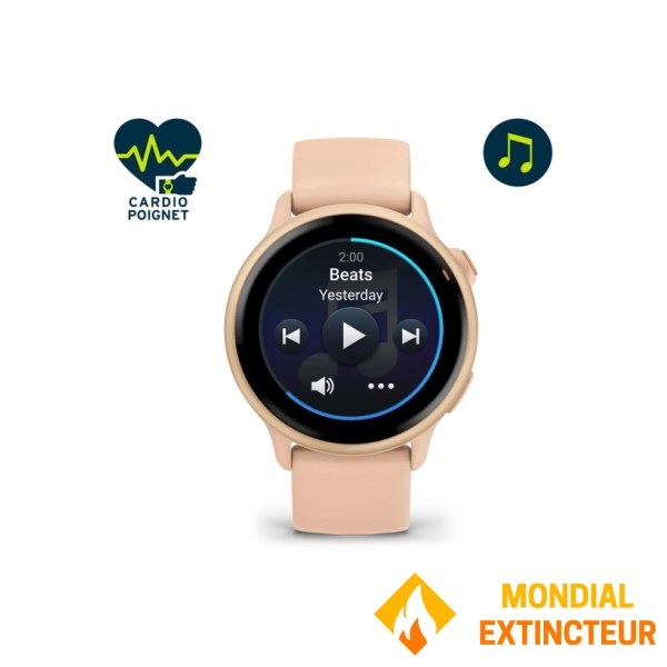 Garmin - Montre connectée Vivoactive 6 - Metallic Pink pêche