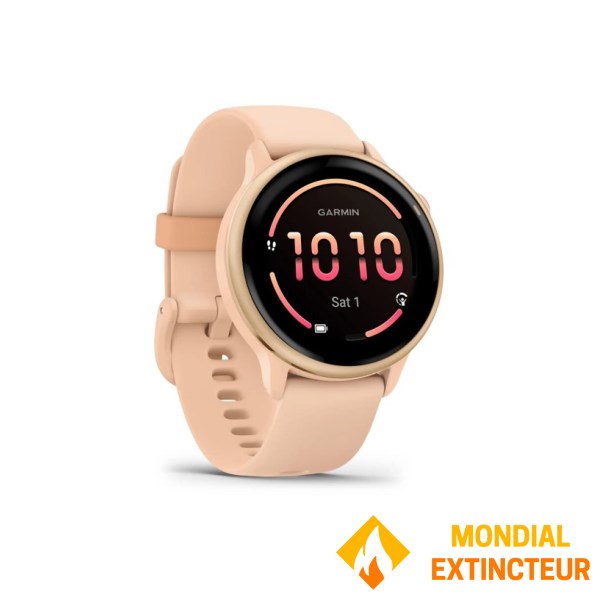 Garmin - Montre connectée Vivoactive 6 - Metallic Pink pêche