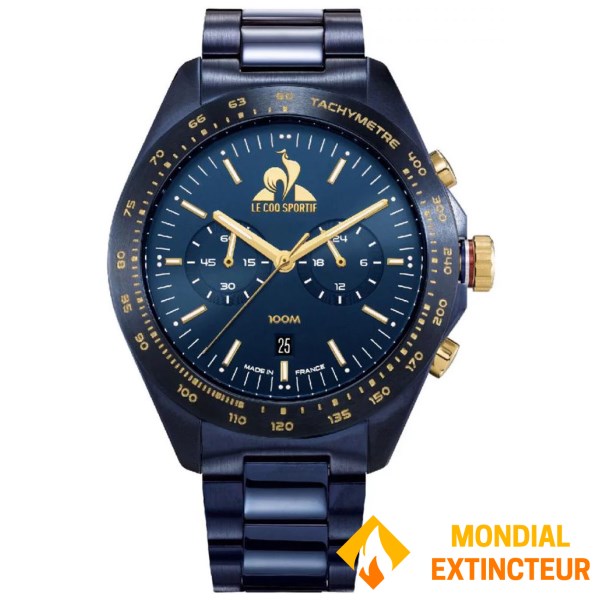 Le Coq Sportif - Montre Coq d’OR CHRONO 42 MM-METAL BLEU